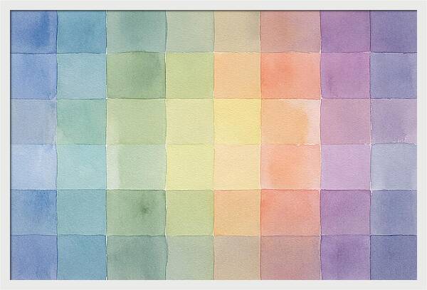 Grid Of Watercolor Squares