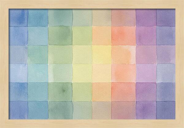 Grid Of Watercolor Squares