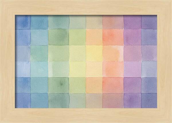 Grid Of Watercolor Squares