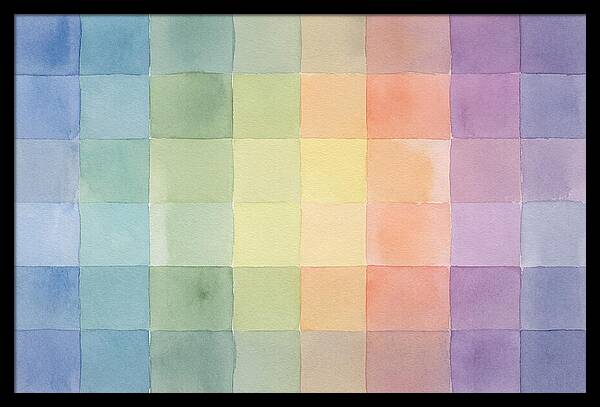 Grid Of Watercolor Squares