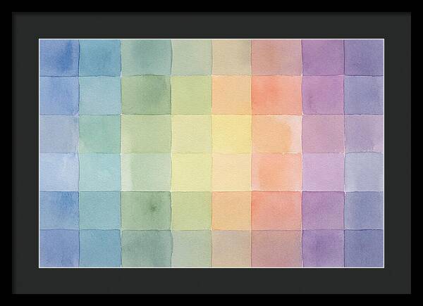 Grid Of Watercolor Squares