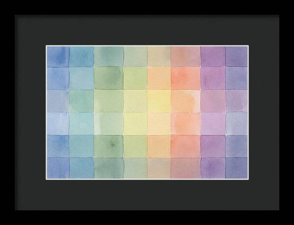 Grid Of Watercolor Squares