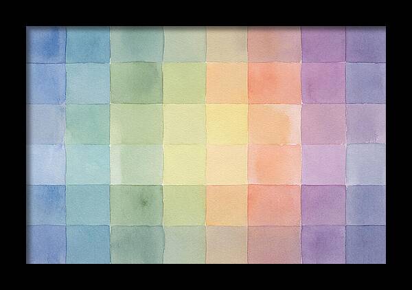 Grid Of Watercolor Squares