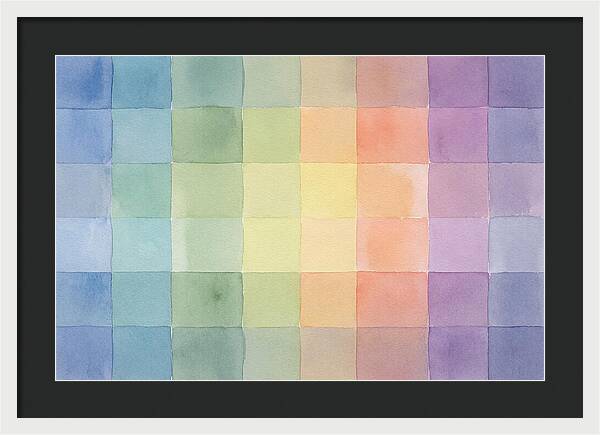 Grid Of Watercolor Squares