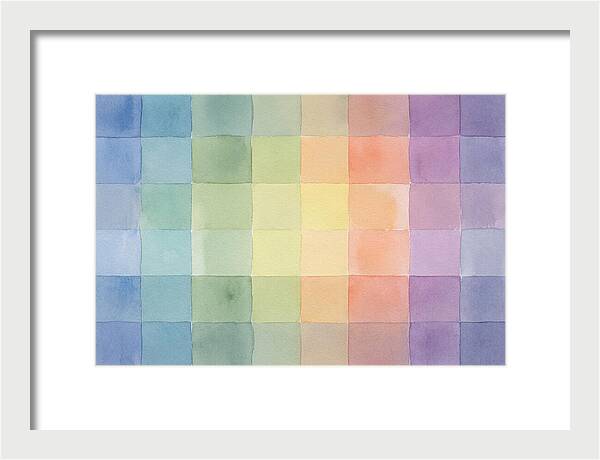 Grid Of Watercolor Squares