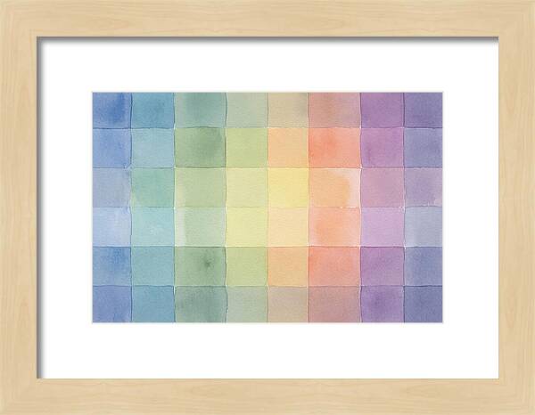 Grid Of Watercolor Squares
