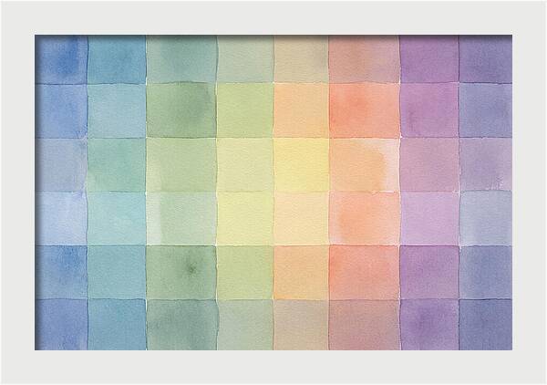 Grid Of Watercolor Squares