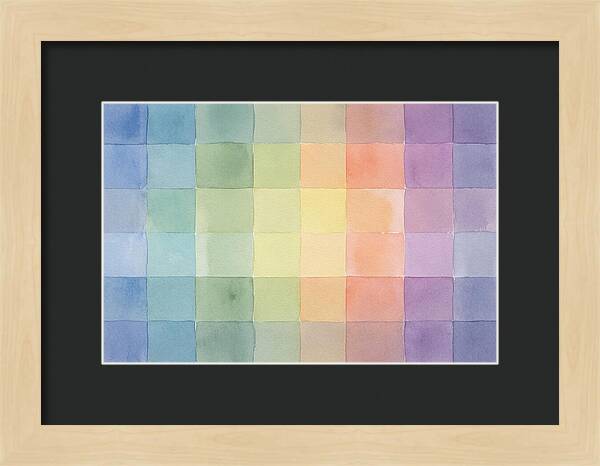 Grid Of Watercolor Squares