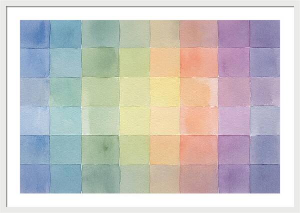 Grid Of Watercolor Squares