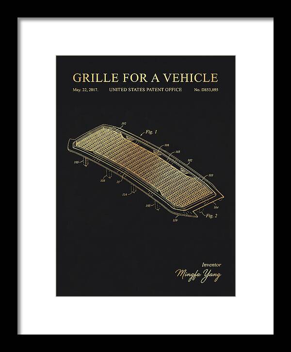 Grille For A Vehicle Gold Patent Usd853895s1