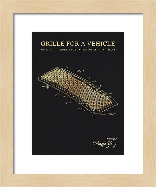 Grille For A Vehicle Gold Patent Usd853895s1