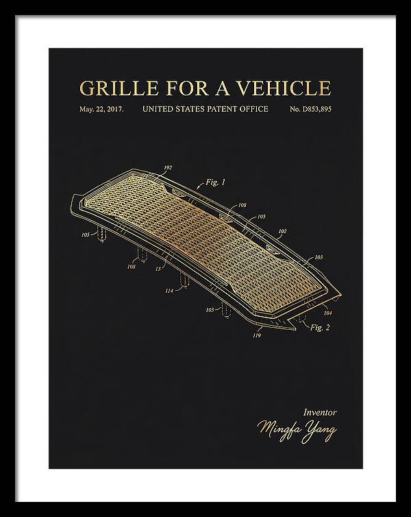 Grille For A Vehicle Gold Patent Usd853895s1
