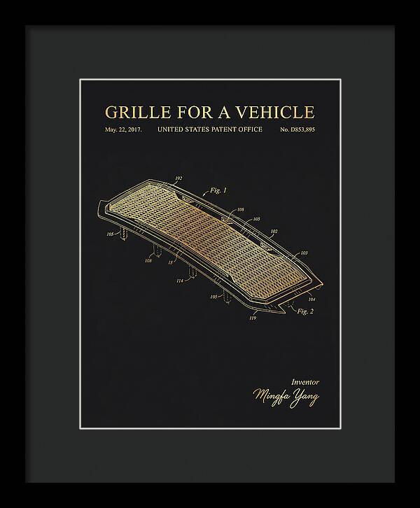 Grille For A Vehicle Gold Patent Usd853895s1