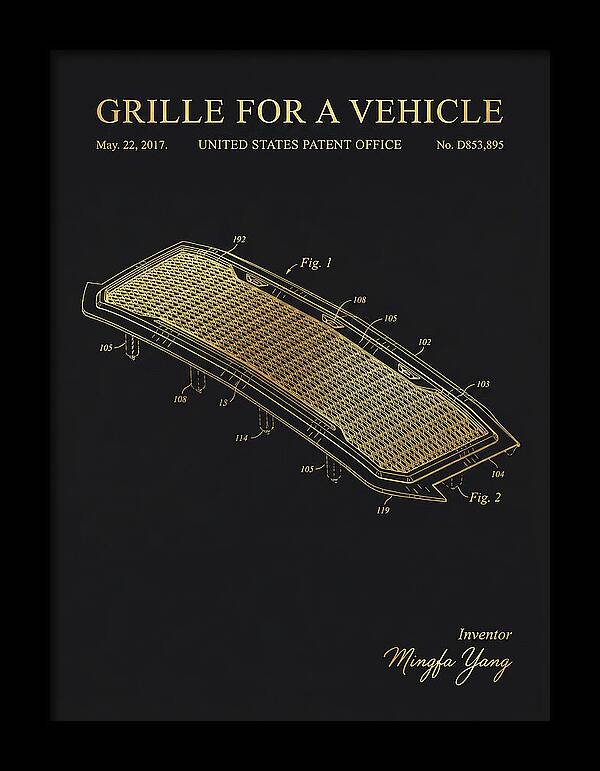 Grille For A Vehicle Gold Patent Usd853895s1