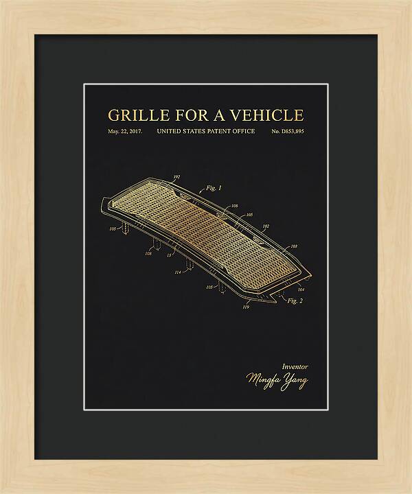 Grille For A Vehicle Gold Patent Usd853895s1