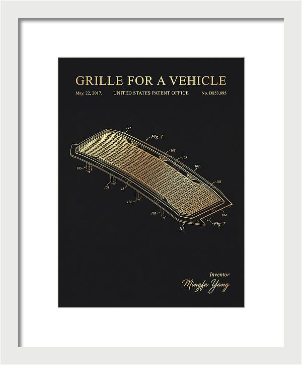 Grille For A Vehicle Gold Patent Usd853895s1