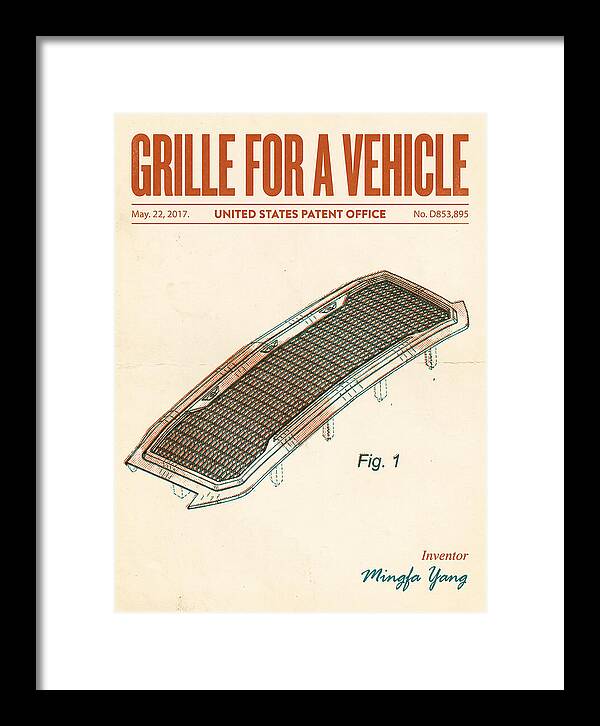 Grille For A Vehicle Retro Patent Usd853895s1