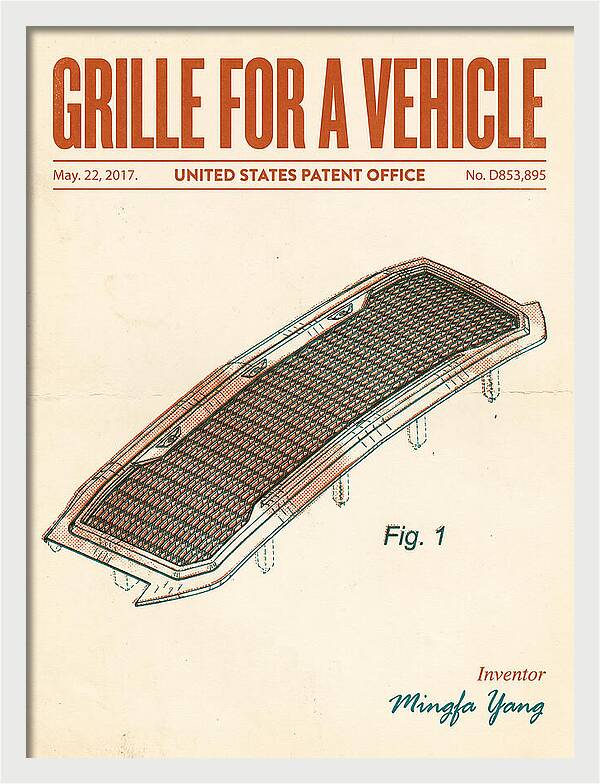 Grille For A Vehicle Retro Patent Usd853895s1