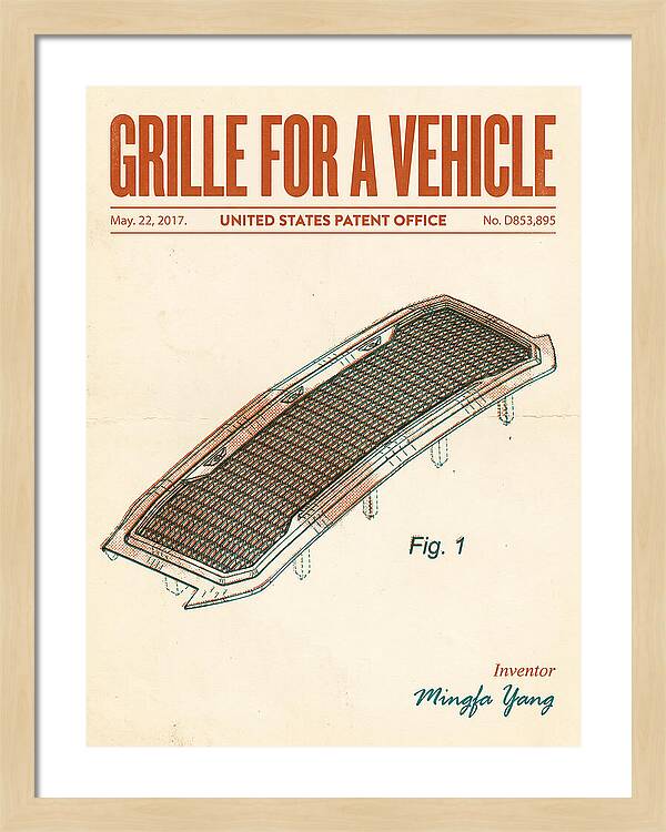 Grille For A Vehicle Retro Patent Usd853895s1