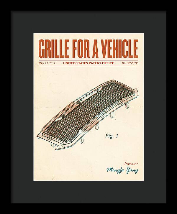 Grille For A Vehicle Retro Patent Usd853895s1