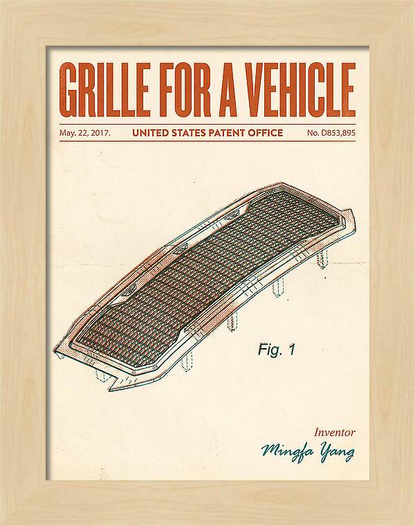 Grille For A Vehicle Retro Patent Usd853895s1