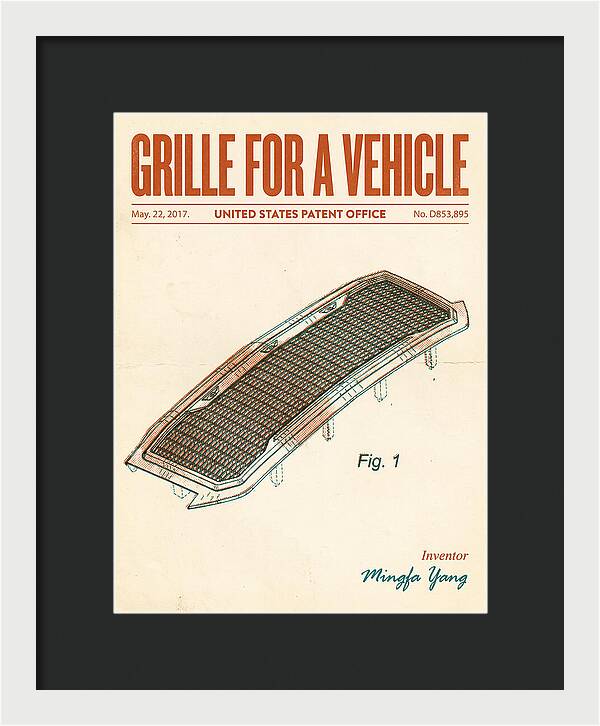 Grille For A Vehicle Retro Patent Usd853895s1