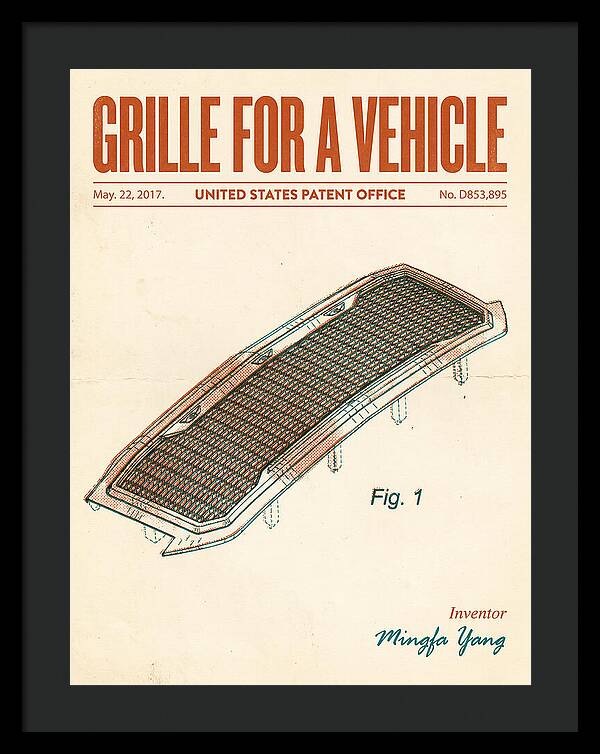 Grille For A Vehicle Retro Patent Usd853895s1