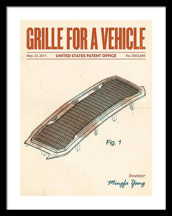 Grille For A Vehicle Retro Patent Usd853895s1
