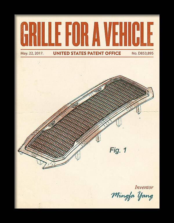 Grille For A Vehicle Retro Patent Usd853895s1