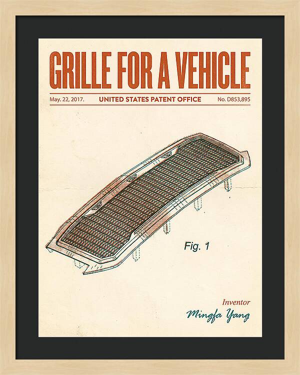 Grille For A Vehicle Retro Patent Usd853895s1