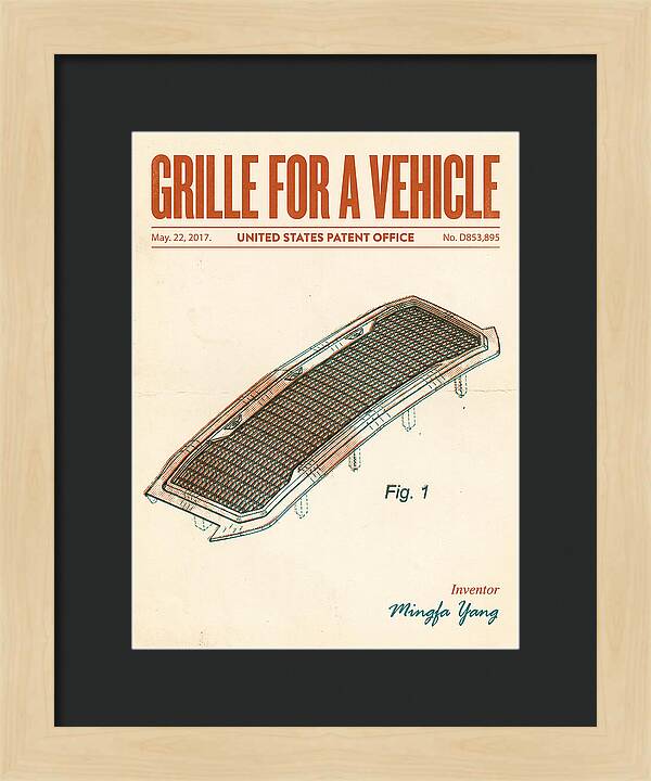 Grille For A Vehicle Retro Patent Usd853895s1