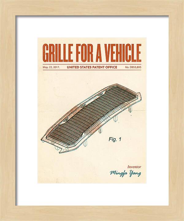 Grille For A Vehicle Retro Patent Usd853895s1