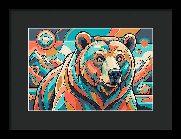 Grizzly Bear In Vibrant Colors