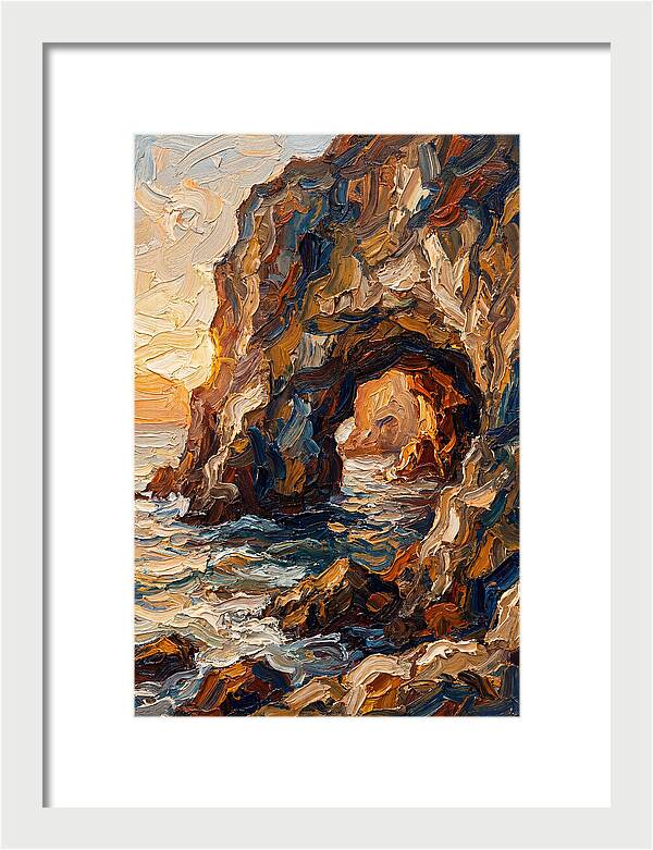 Grotto Carved Into Seaside Cliff