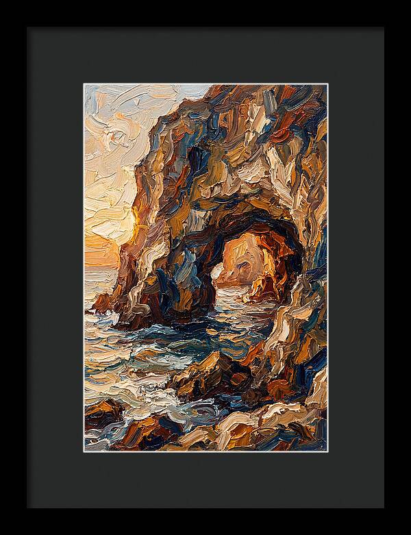 Grotto Carved Into Seaside Cliff