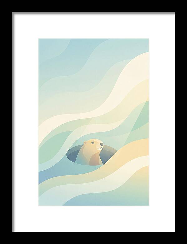 Groundhog Emerging From Burrow