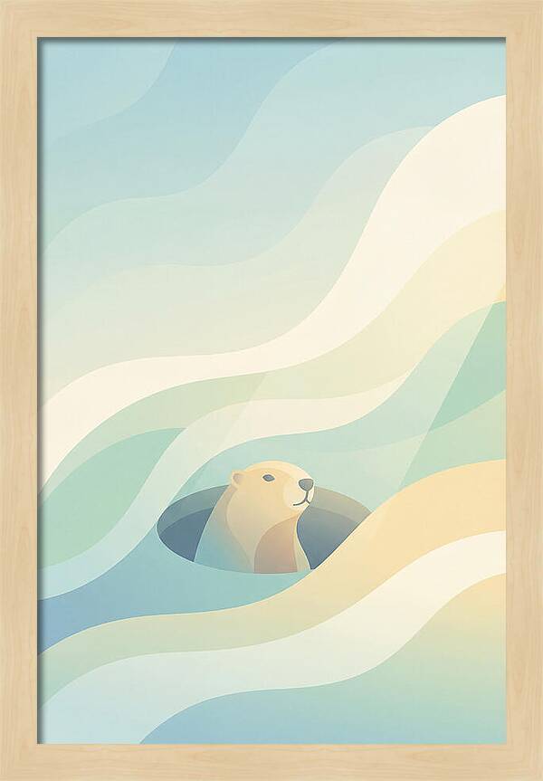 Groundhog Emerging From Burrow