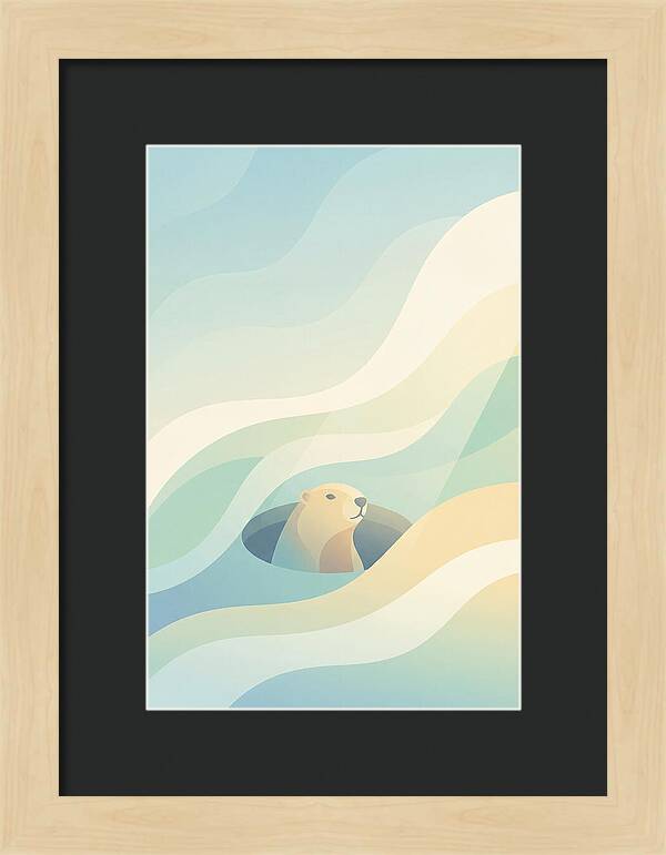 Groundhog Emerging From Burrow