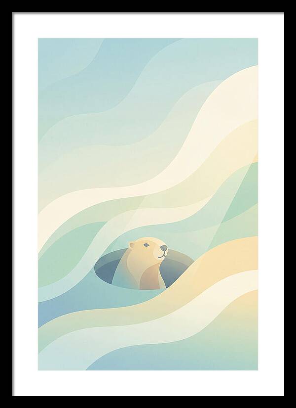 Groundhog Emerging From Burrow