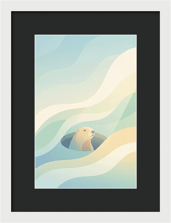 Groundhog Emerging From Burrow