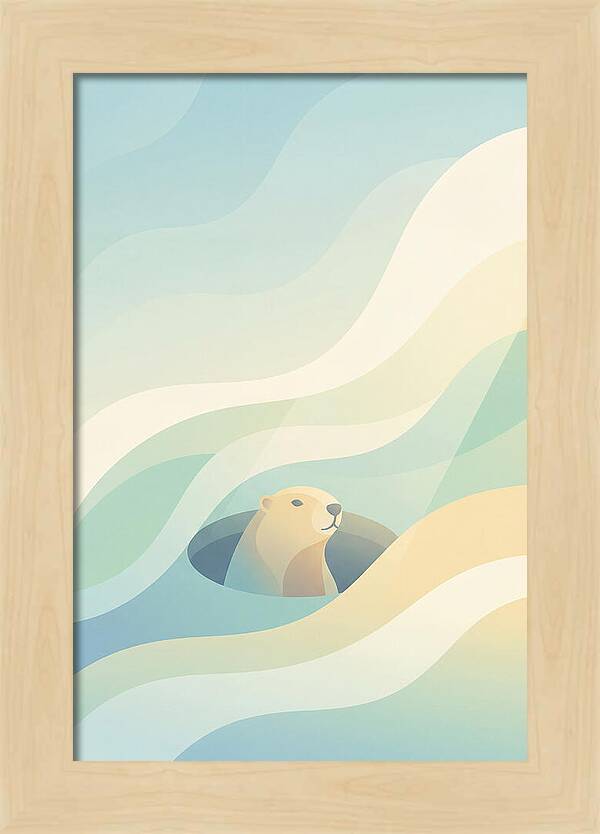 Groundhog Emerging From Burrow