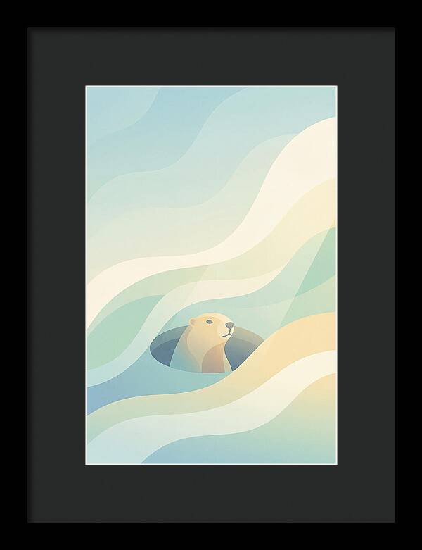 Groundhog Emerging From Burrow
