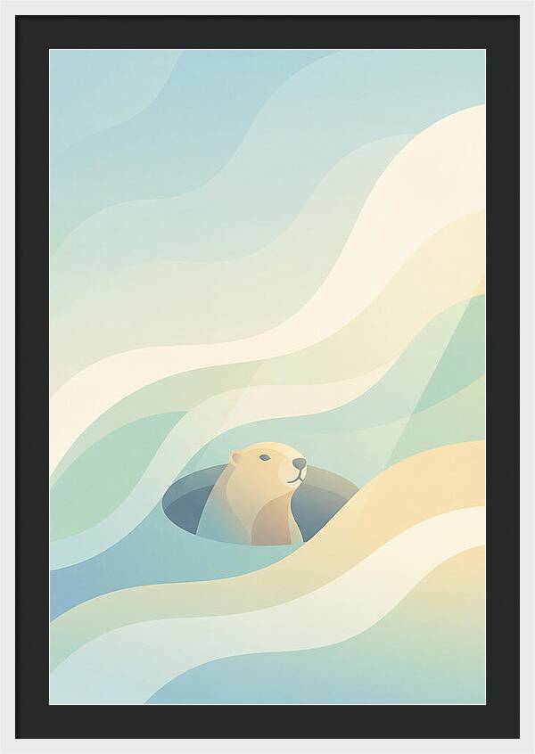 Groundhog Emerging From Burrow