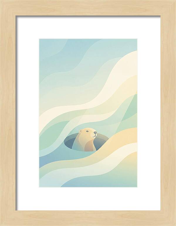 Groundhog Emerging From Burrow
