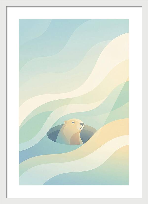 Groundhog Emerging From Burrow