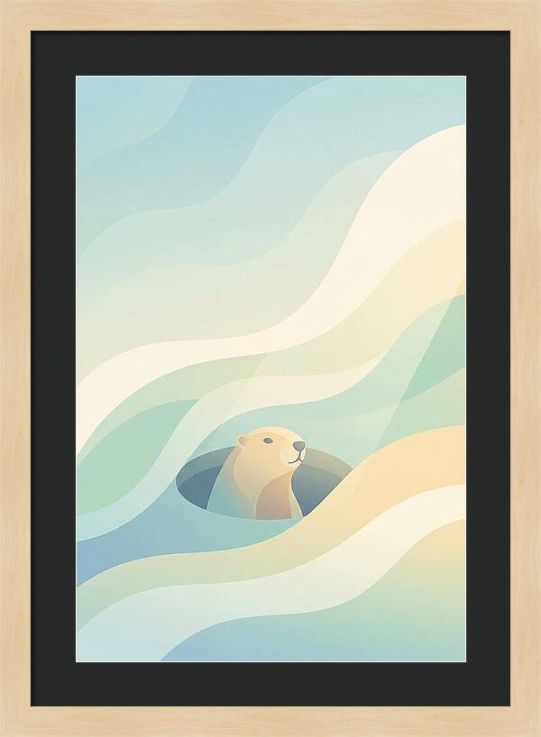 Groundhog Emerging From Burrow