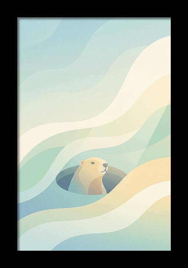 Groundhog Emerging From Burrow
