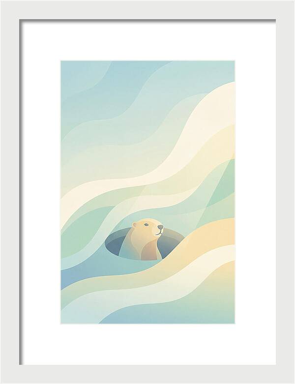 Groundhog Emerging From Burrow