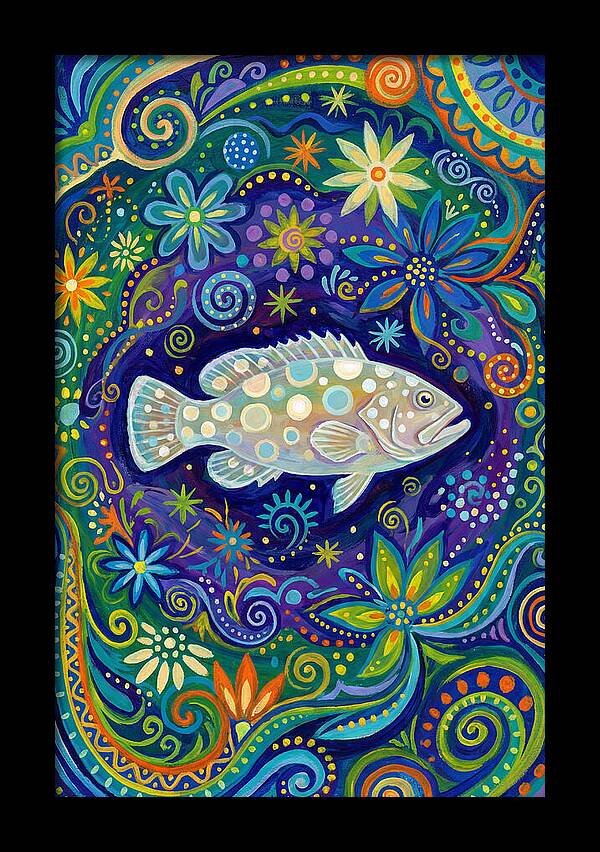Grouper In Vibrant Swirls