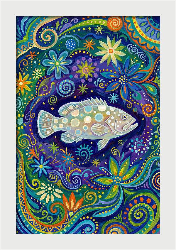 Grouper In Vibrant Swirls